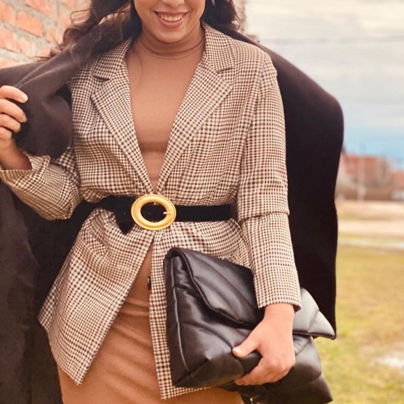 Zara velvet belt with gold buckle main image 4